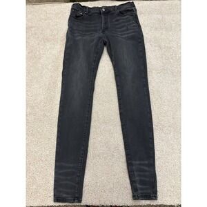 Men's Amiri Straight Leg Skinny Dark Wash Jeans Holey Size 35